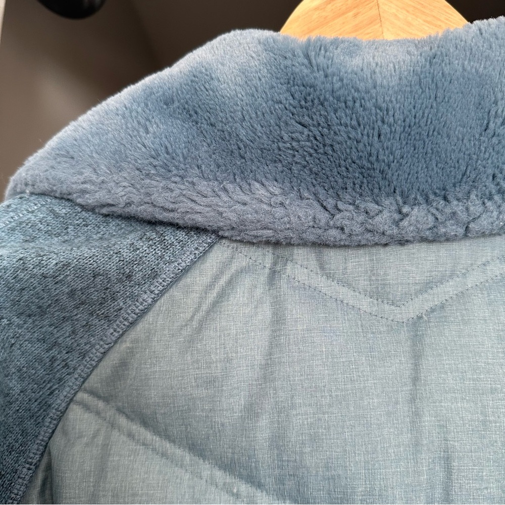 Marmot "Thea" Down and Sweater/Knit Fleece Insulated Jacket, Size S, Blue - Picture 6 of 7